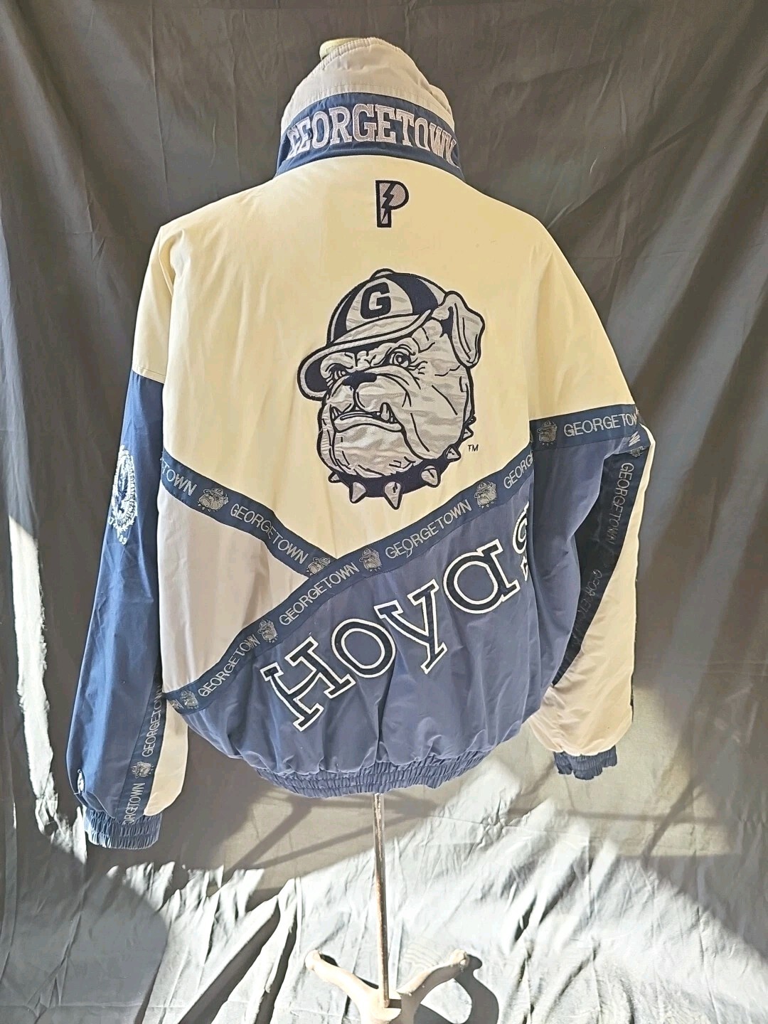 Pro Player Georgetown Hoyas Puffer Zip Jacket Size XL 90’s VTG