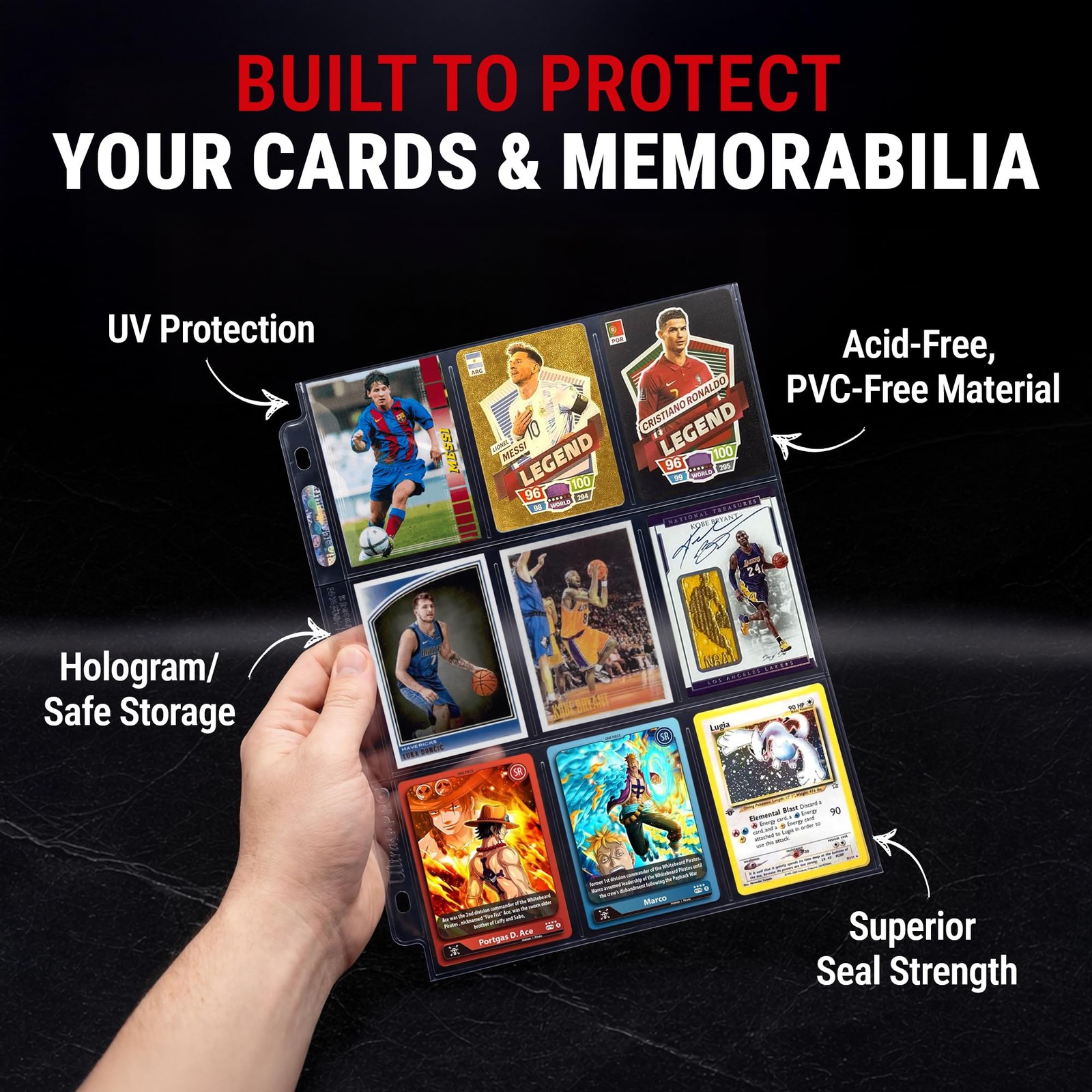 Ultra Pro Trading Card 100 count Box, Platinum Series 100ct. 9-pocket Pages