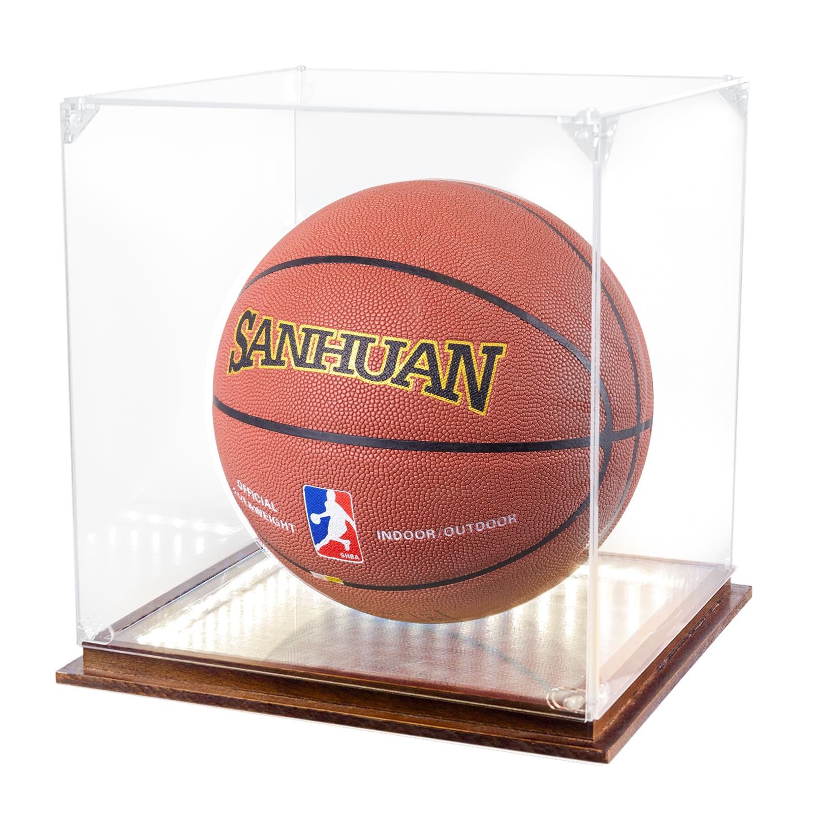 Acrylic Clear Basketball Display Case with LED Light,UV Protected Basketball …
