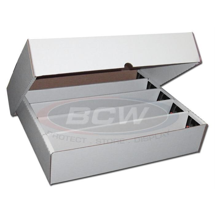 25 BCW 5000 Count Card Boxes Trading Card Storage Box Full Lid Super Monster