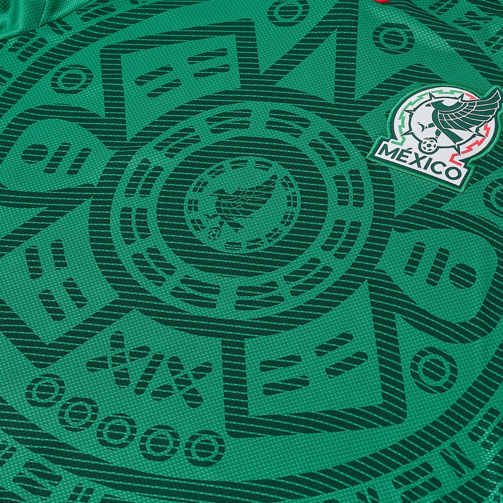 Unisex 2026 World Cup Mexico Home Soccer Jersey,Aztec Geometric Pattern