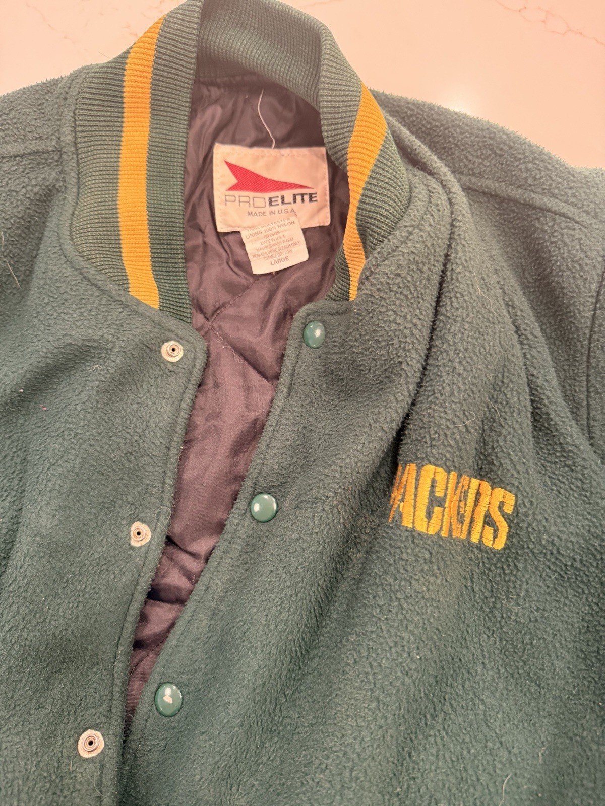 Vintage Wisconsin Varsity Jacket + Packers Jacket Lot XL 90s College NFL Bundle