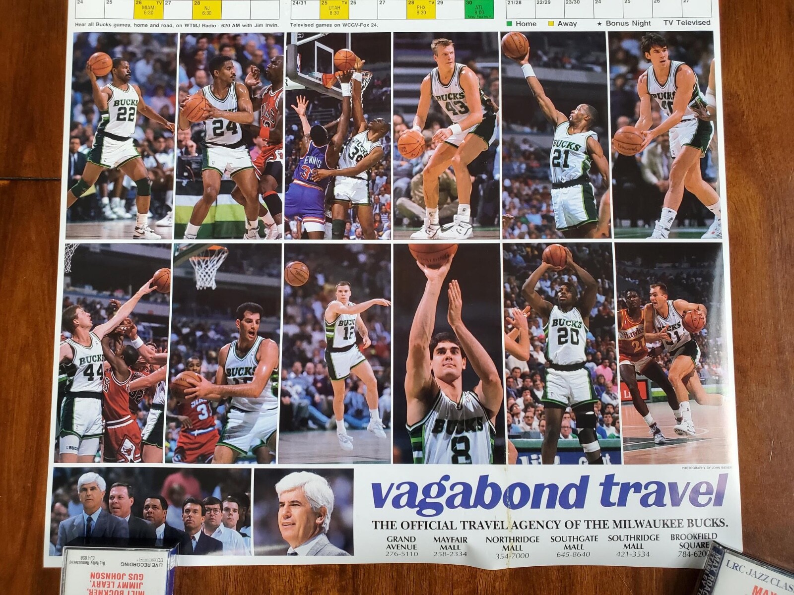 Vintage Milwaukee Bucks Poster Option PICK 1: Nice Moves, Moses Malone, Pollard