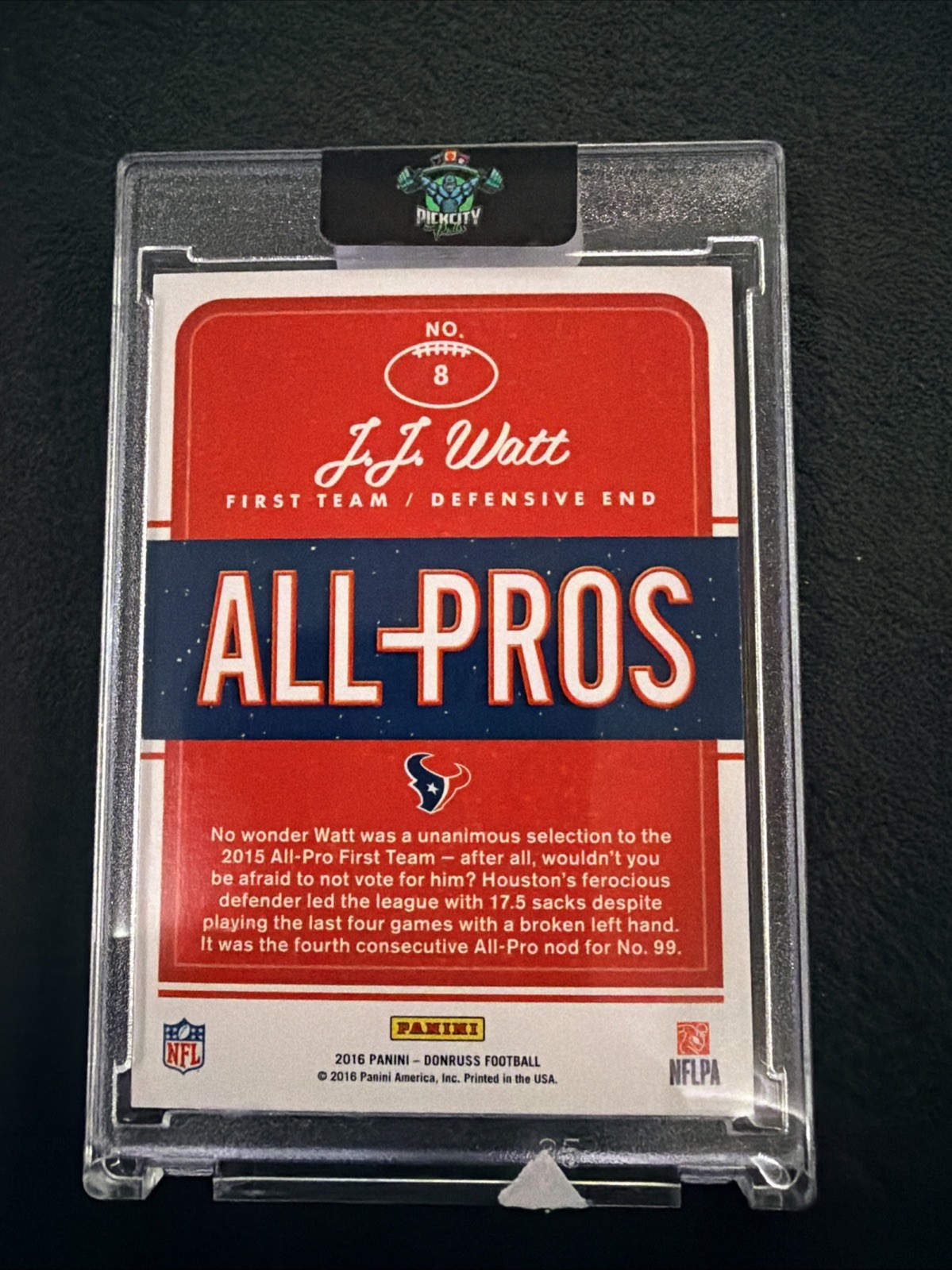 2016 Donruss – All-Pros J.J. Watt #8 Holo /100