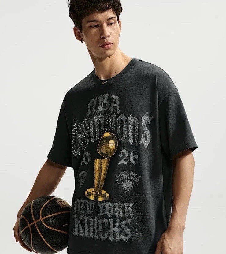 Nike New York Knicks NBA Finals Crystal T Shirt ALL SIZES S,M,L,XL,2X PRESALE