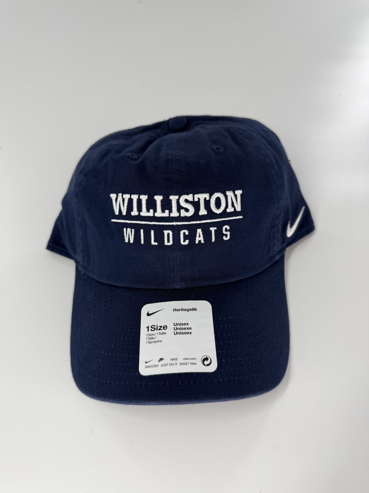 Nike Williston Northhampton Wildcats Heritage86 Campus Cap Hat Blue New OSFM