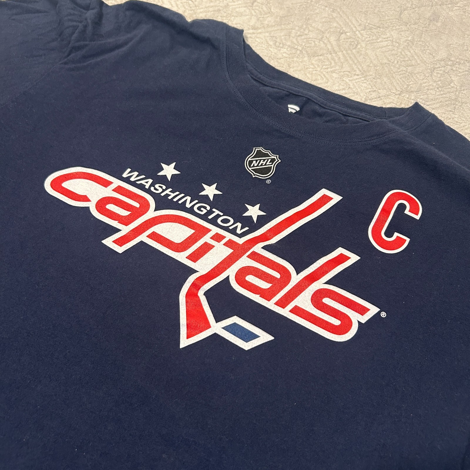 Fanatics Washington Capitals Ovechkin Shirt #8 Mens L Navy Blue Licensed Shirsey