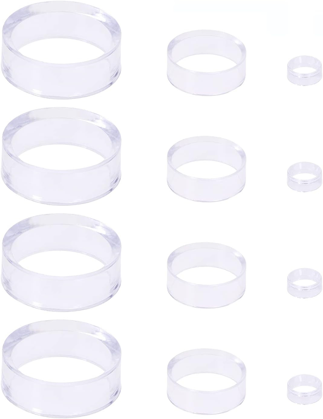 Acrylic Display Stand 12Pcs Clear round Plastic Baseball Ring Stands Holder Ease