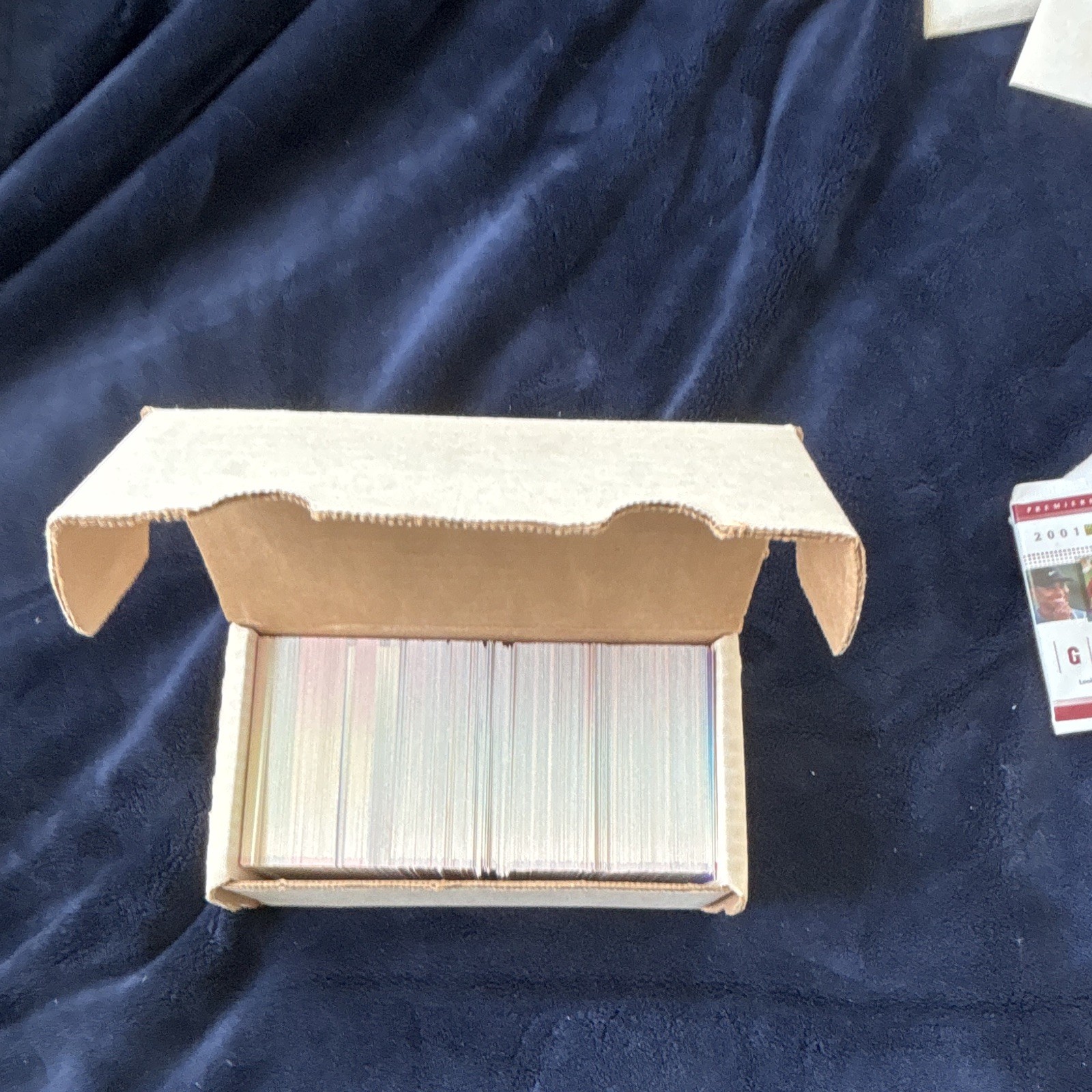 Sports Trading Card Lot in Cardboard Storage Box Approx. 350 Cards Bulk Lot