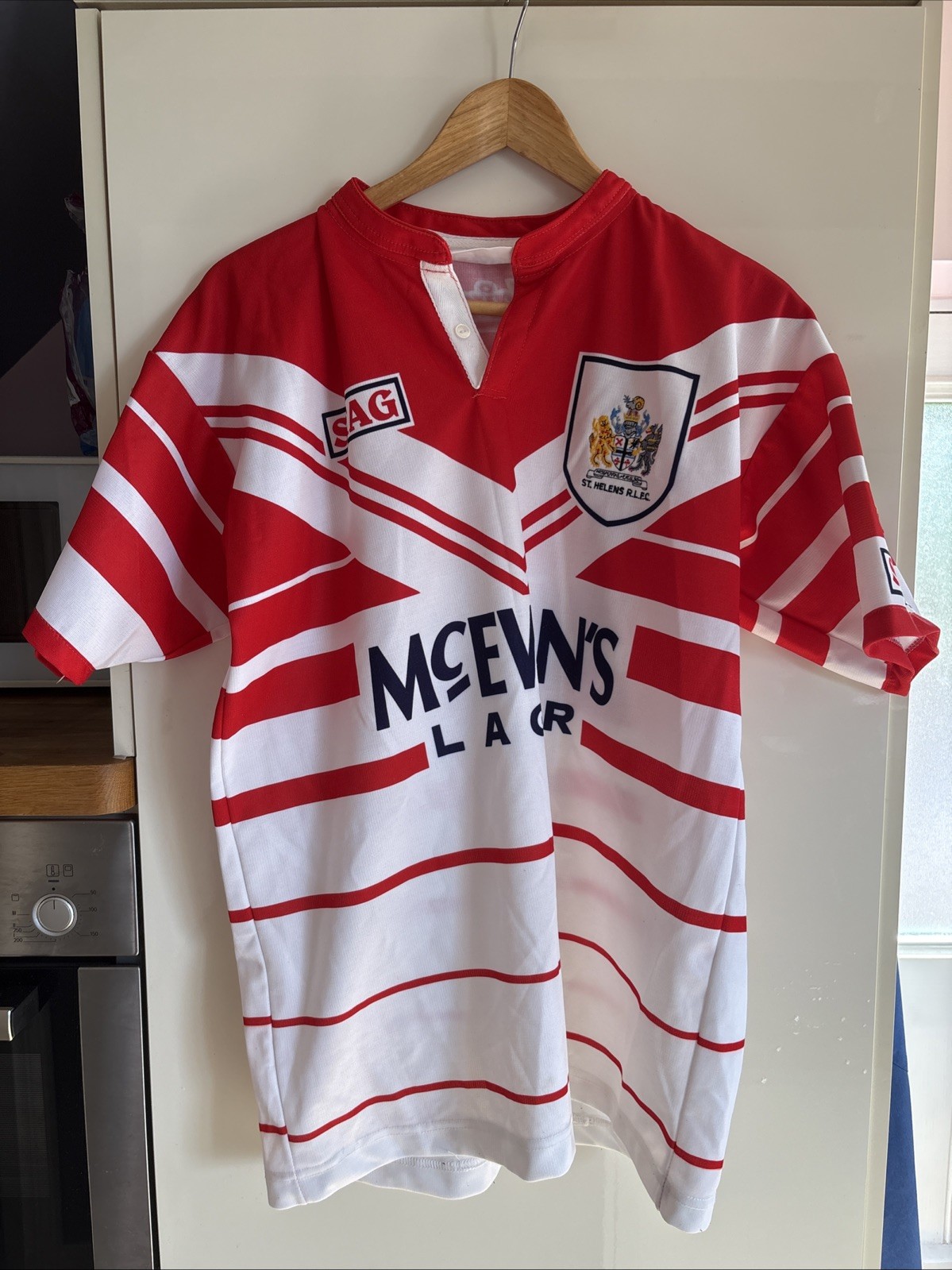 St Helens Rugby League Home Shirt 1996 Vintage Size Medium Very Good Condition