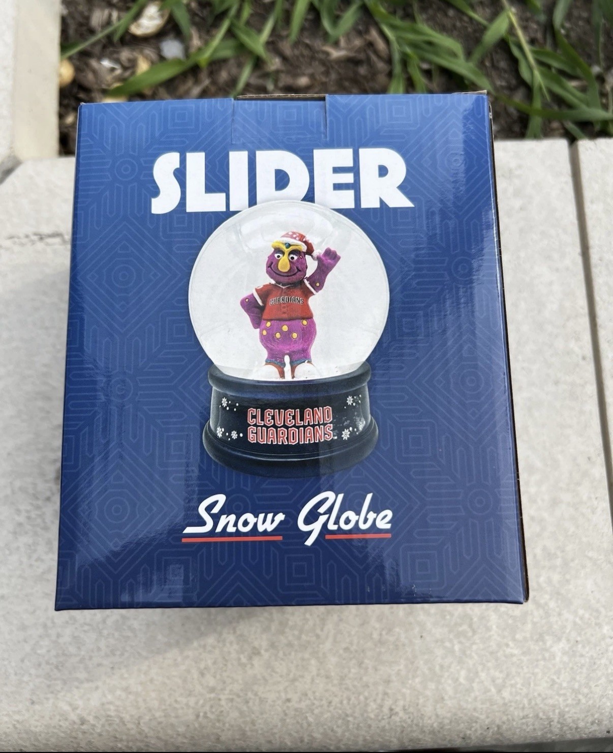 Slider Snow Globe SGA 7/20/26 Cleveland Guardians Special Ticket Christmas July