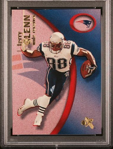 2001 Fleer E-X /299 Essential Credentials Now #85 Terry Glenn SP NE Pop 3! PSA 8