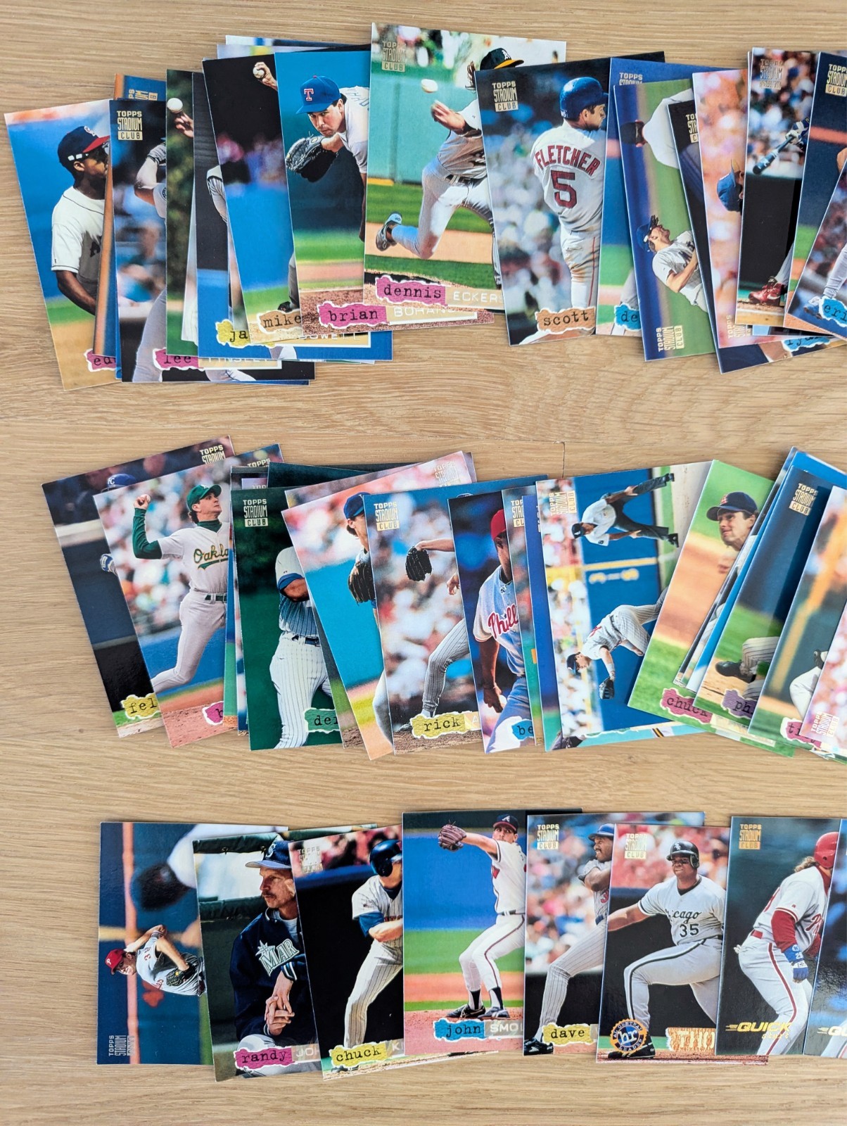 📈Lot of (200) 1994 Stadium Club Baseball GOLDEN RAINBOW parallel cards THOMAS