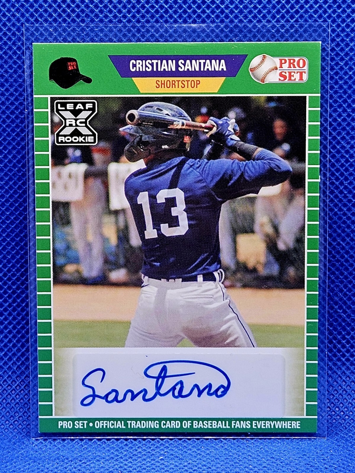2021 Leaf Pro Set Cristian Santana XRC Green Rookie RC Auto #PS-CS1