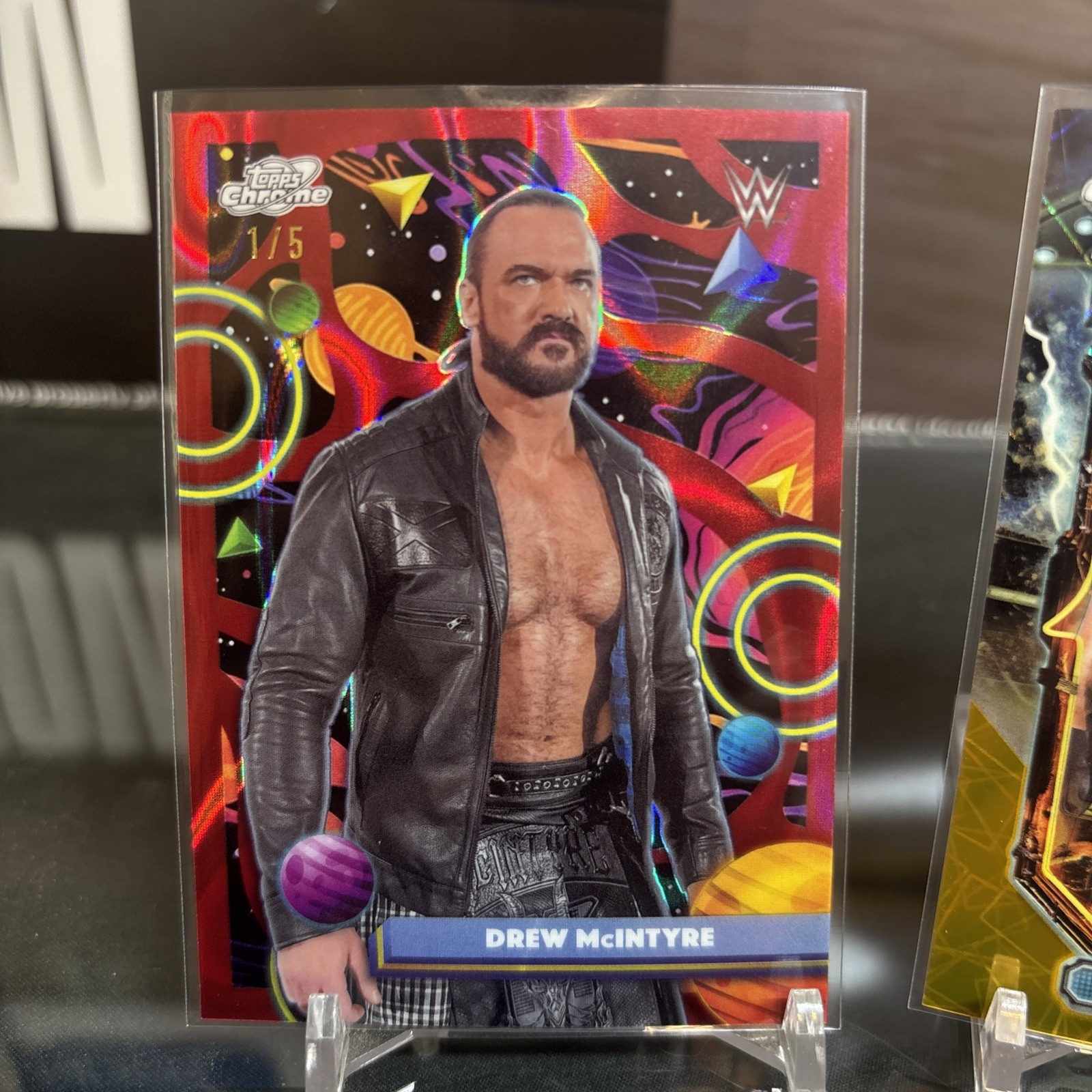 2026 Topps Cosmic WWE Drew McIntyre. Red Lava 1/5 And ET Gold /50