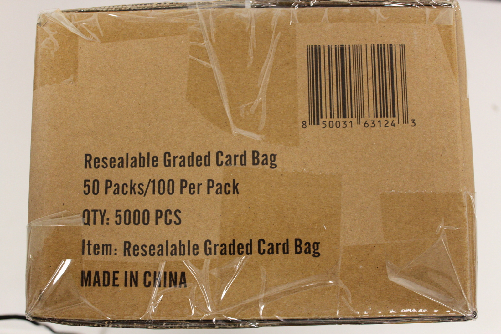 (5000) Humongous Hoard Resealable Graded Card Bags – 50 Packs of 100 Case