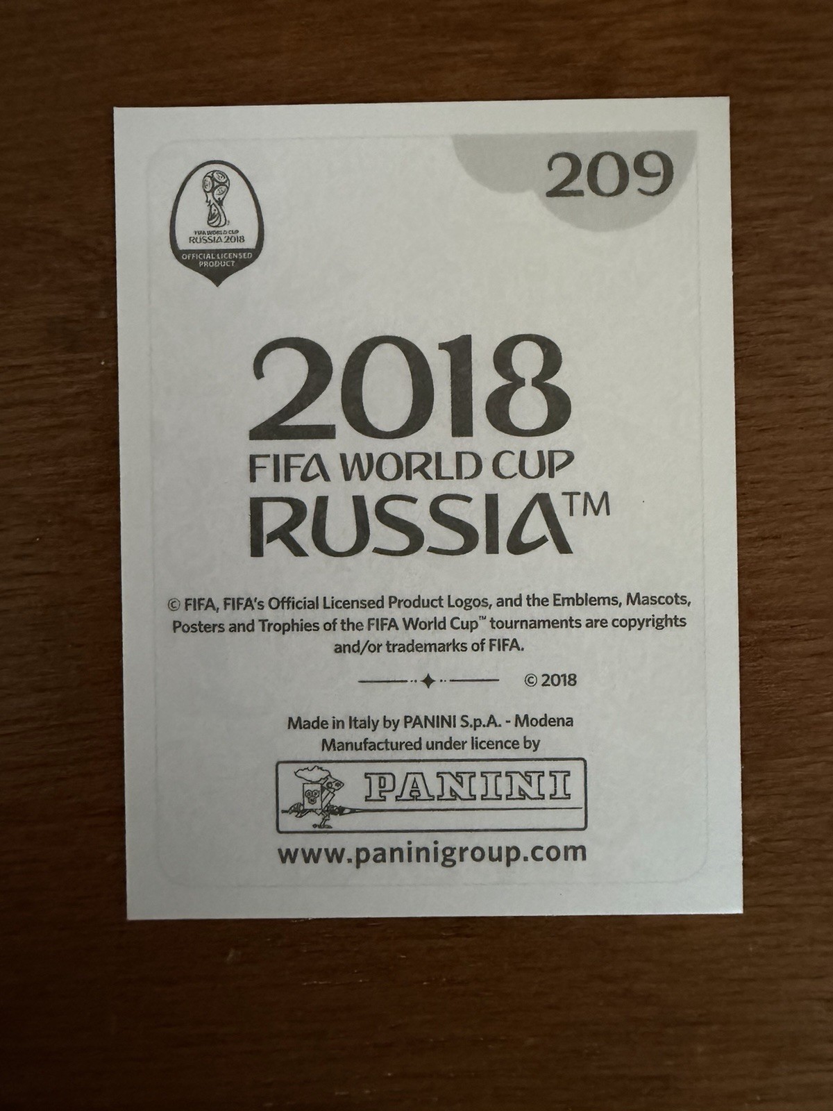 2018 Panini World Cup Sticker Kylian Mbappe RC #209 Black Back QTY USA Seller