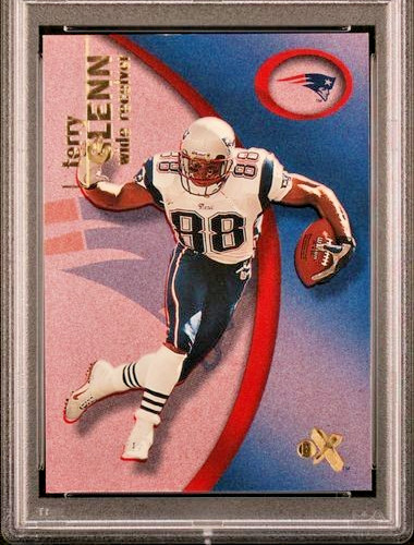 2001 Fleer E-X /299 Essential Credentials Now #85 Terry Glenn SP NE Pop 3! PSA 8