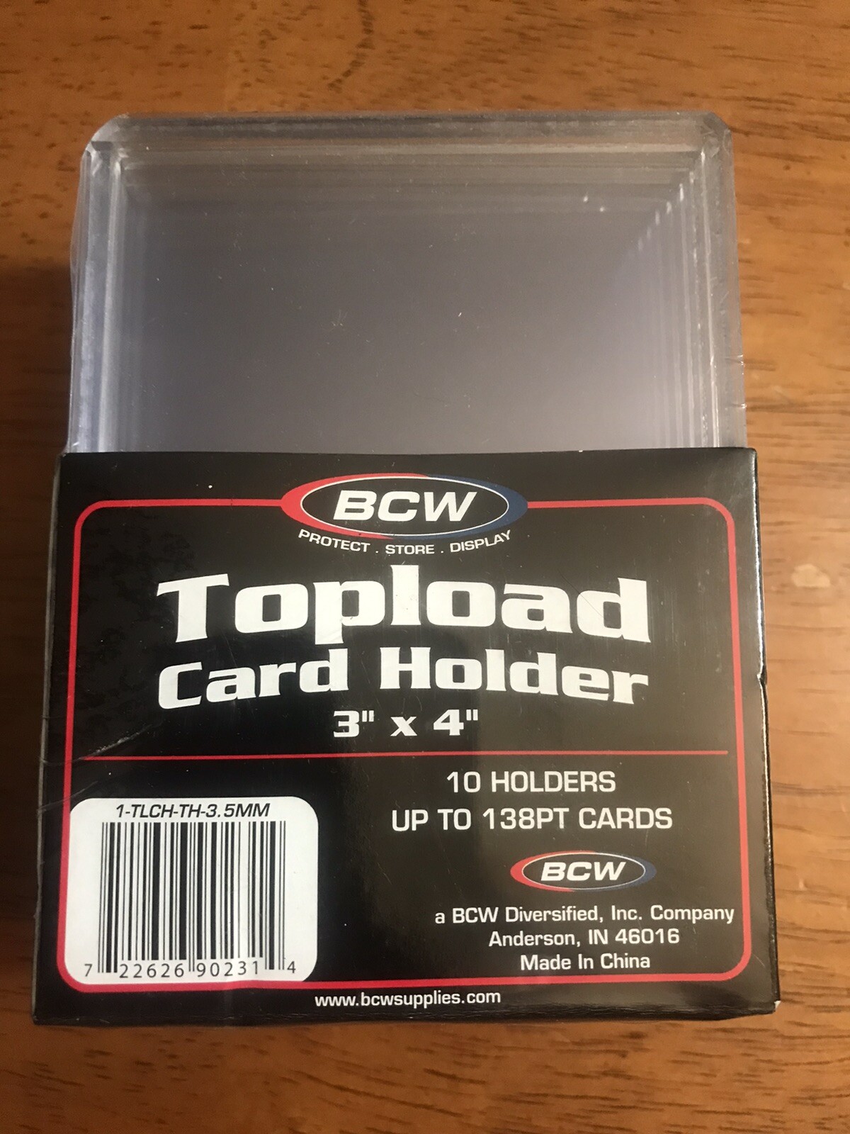 BCW 3X4 Thick Card 138pt Toploaders 1 Pack of 10 top loaders