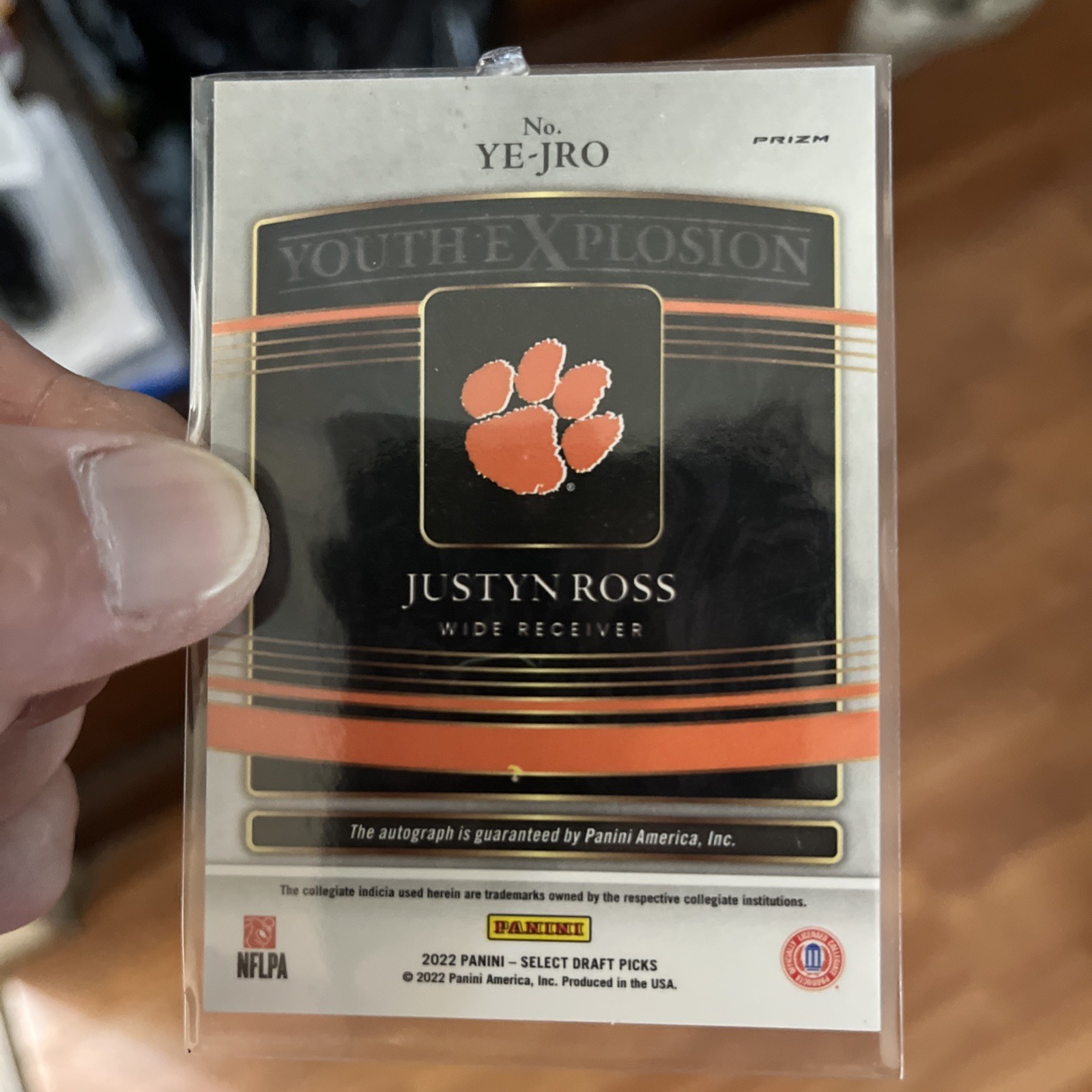 2022 Select Draft Picks -Signatures Justyn Ross #YE-JRO Red Prizm (AU, RC)