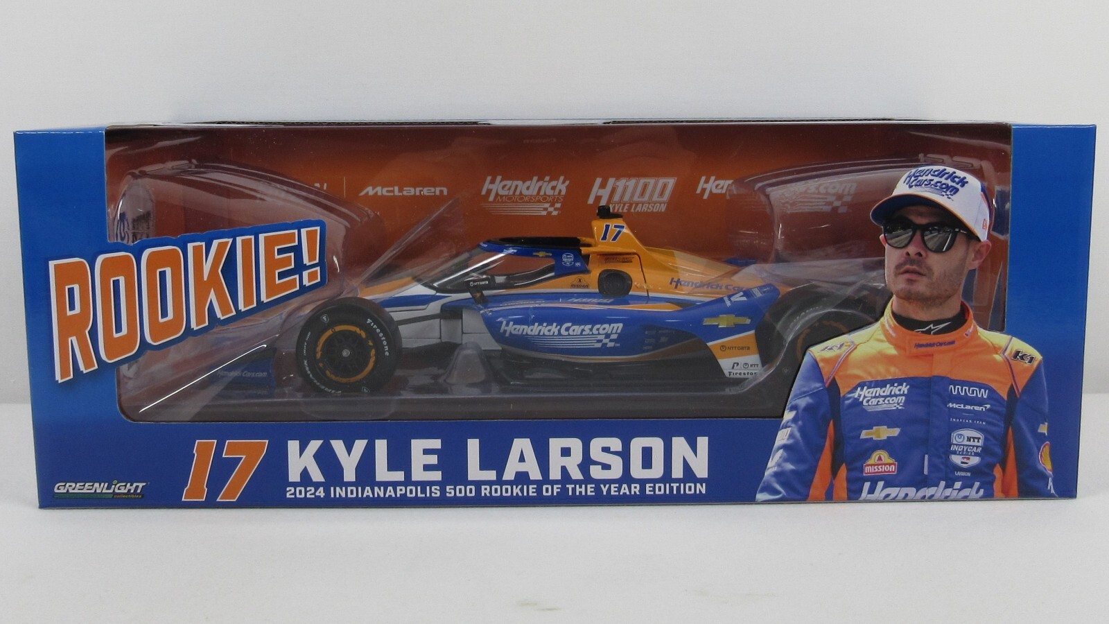 2024 Diecast Scale: 1:18 Indy 500 Rookie of The Year Kyle Larson H1100 Hendrick