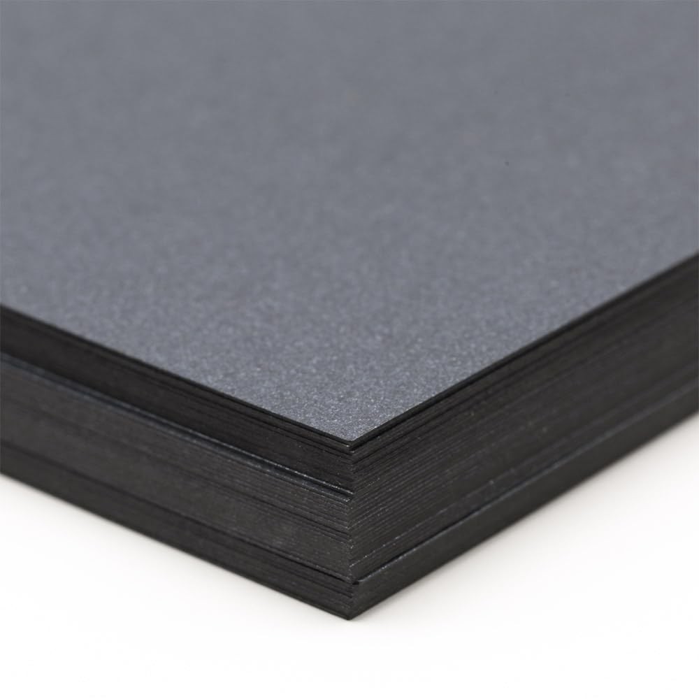 30 Sheets Black Cardstock, 8.5 x 11 Card Stock, 92lb/250gsm Thick Cover Stock, H