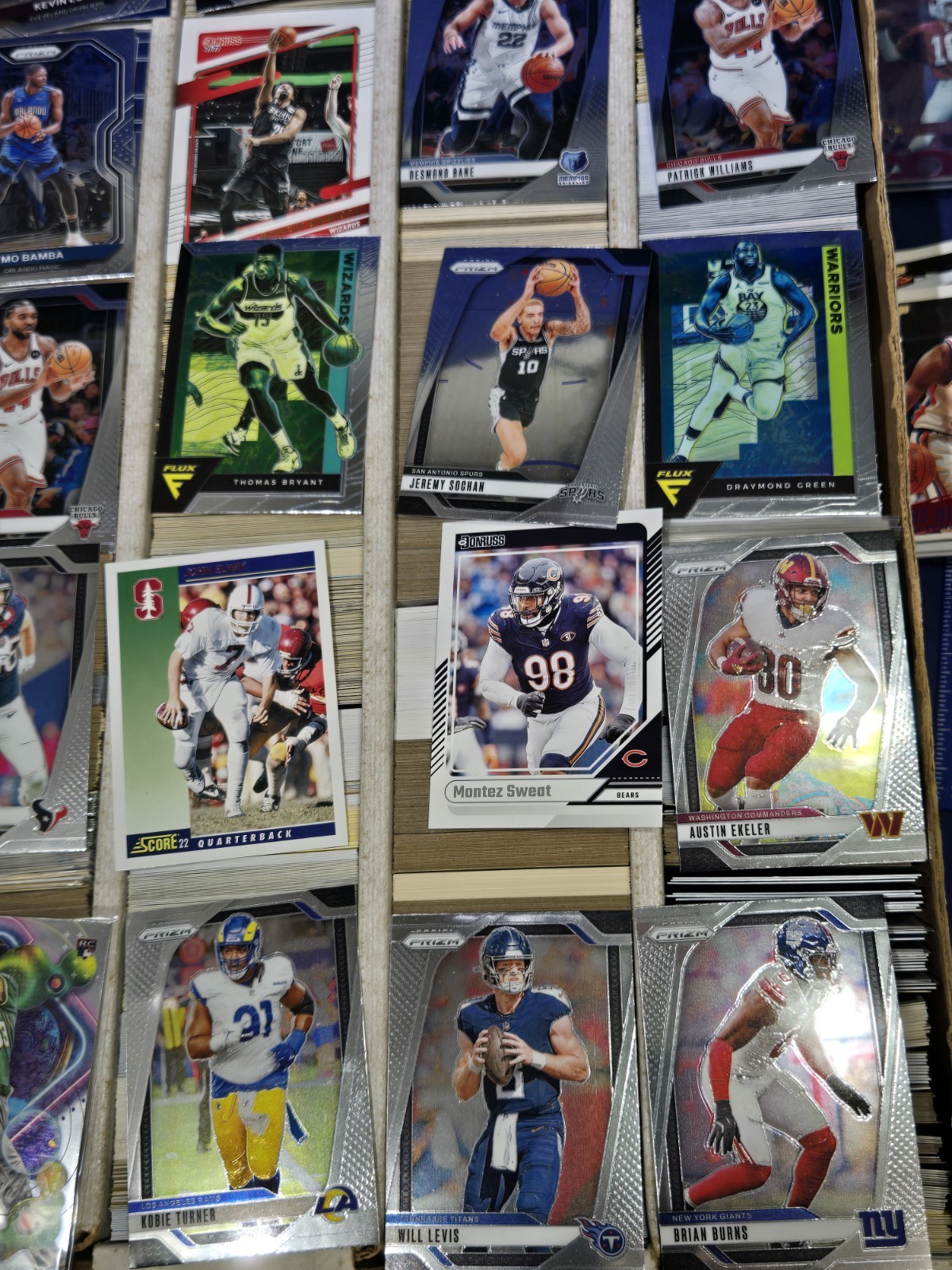 5500+ Sports Card Lot Monster Box NFL NBA MLB Unsearched Prizm Optic Chrome Lot