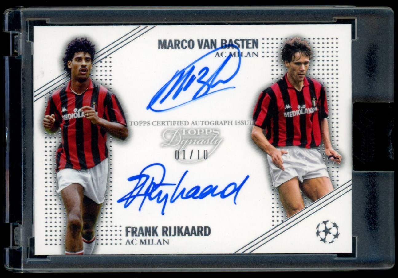 22-23 Topps Dynasty UCL Frank Rijkaard Marco Van Basten Dual Auto /10 AC Milan