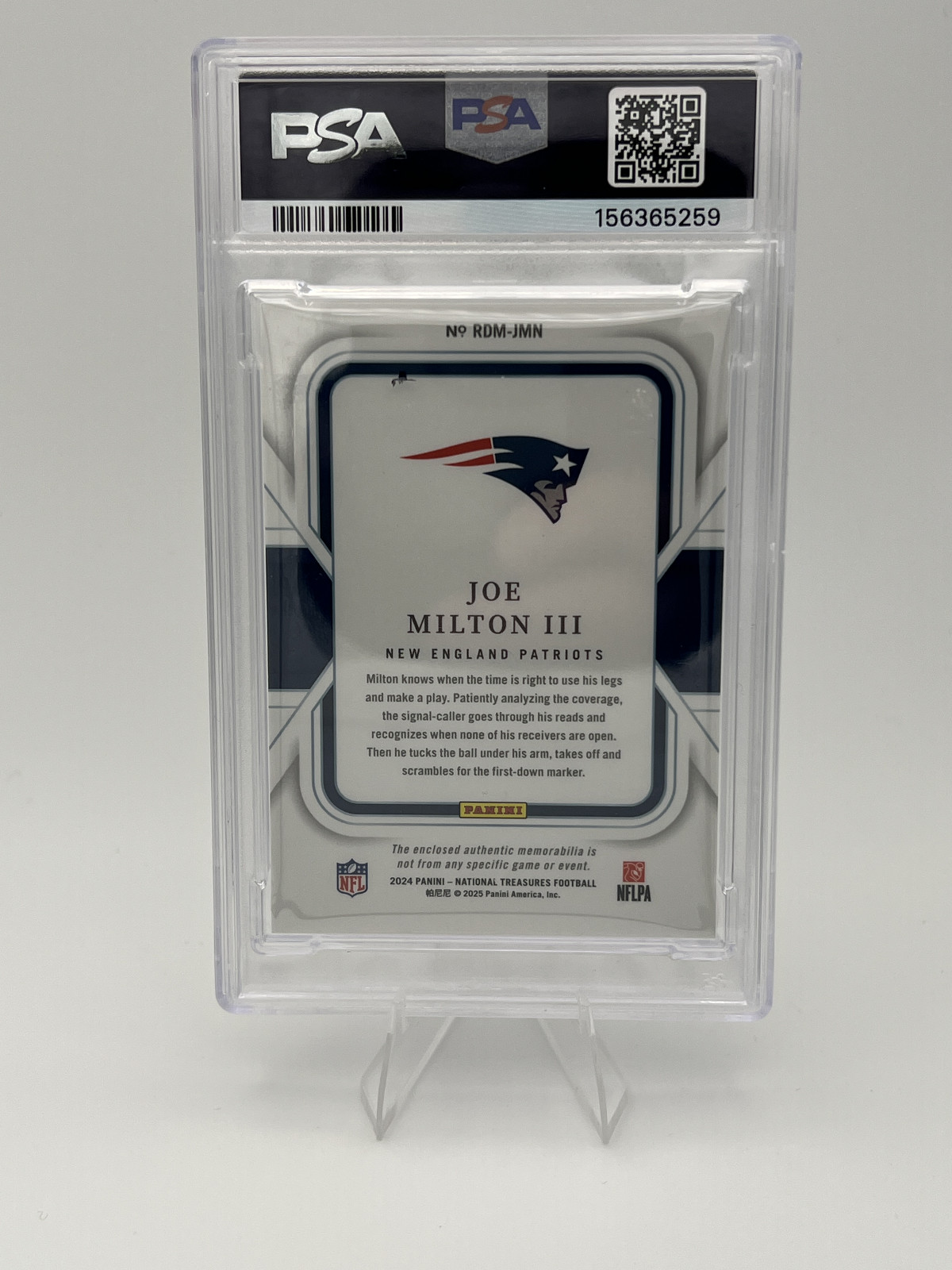 Joe Milton III (RC) 2024 National Treasures Duel NFL Shield 1/1!