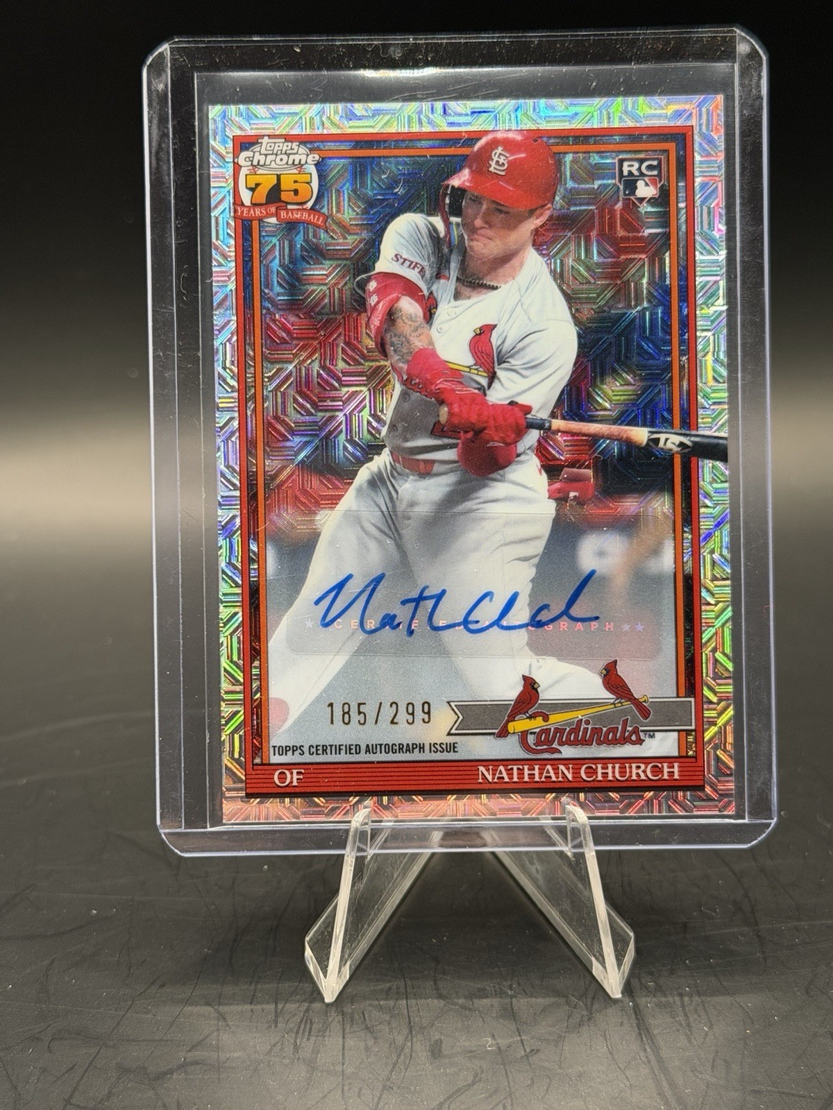 2026 Topps Nathan Church 1991 Chrome Auto Silver Pack Mojo /299 RC Cardinals