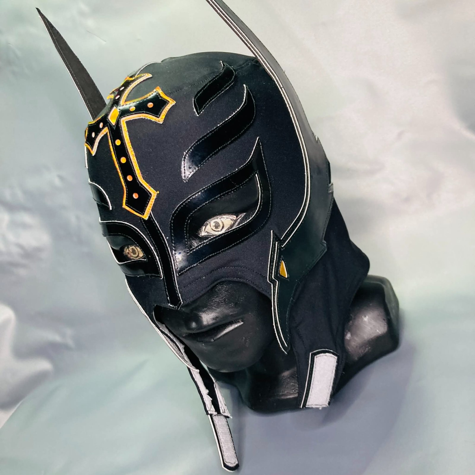 Mysterio Batmn Wrestling Lucha Libre Costume Cosplay Mask Mascara Luchador Black