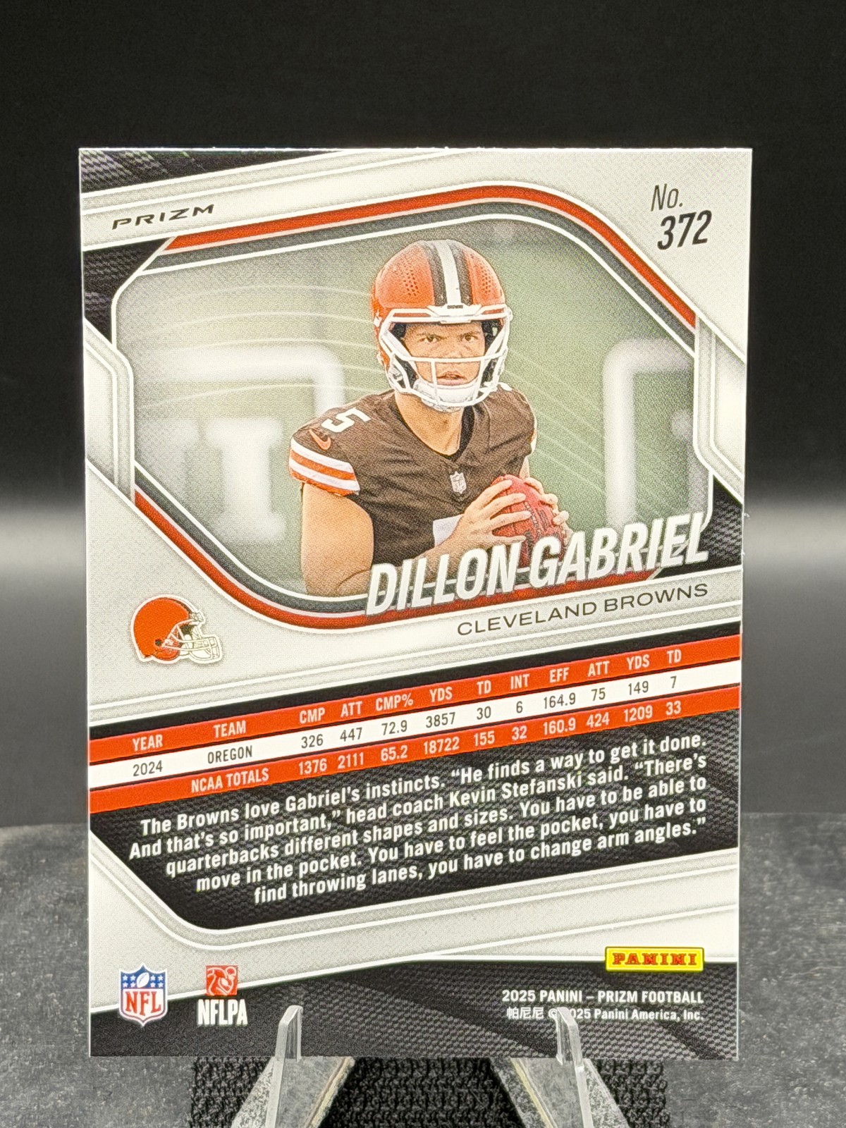 2025 Panini Prizm- Dillon Gabriel #372 Neon Green Pulsar Prizm (RC)