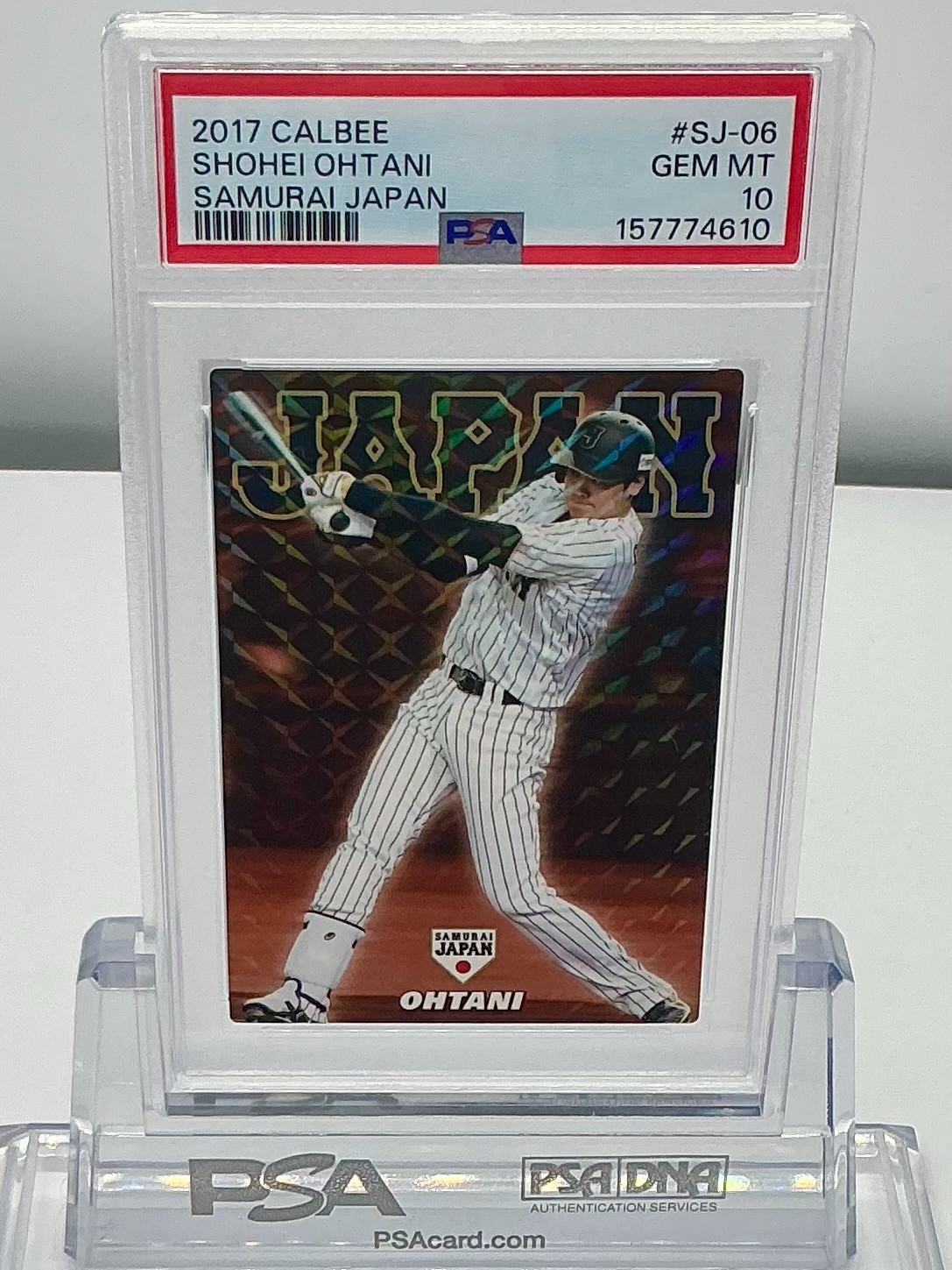 SHOHEI OHTANI 2017CALBEE SAMURAI JAPAN #SJ-06 PSA10!GEMMINT!LOWPOP!(RC)