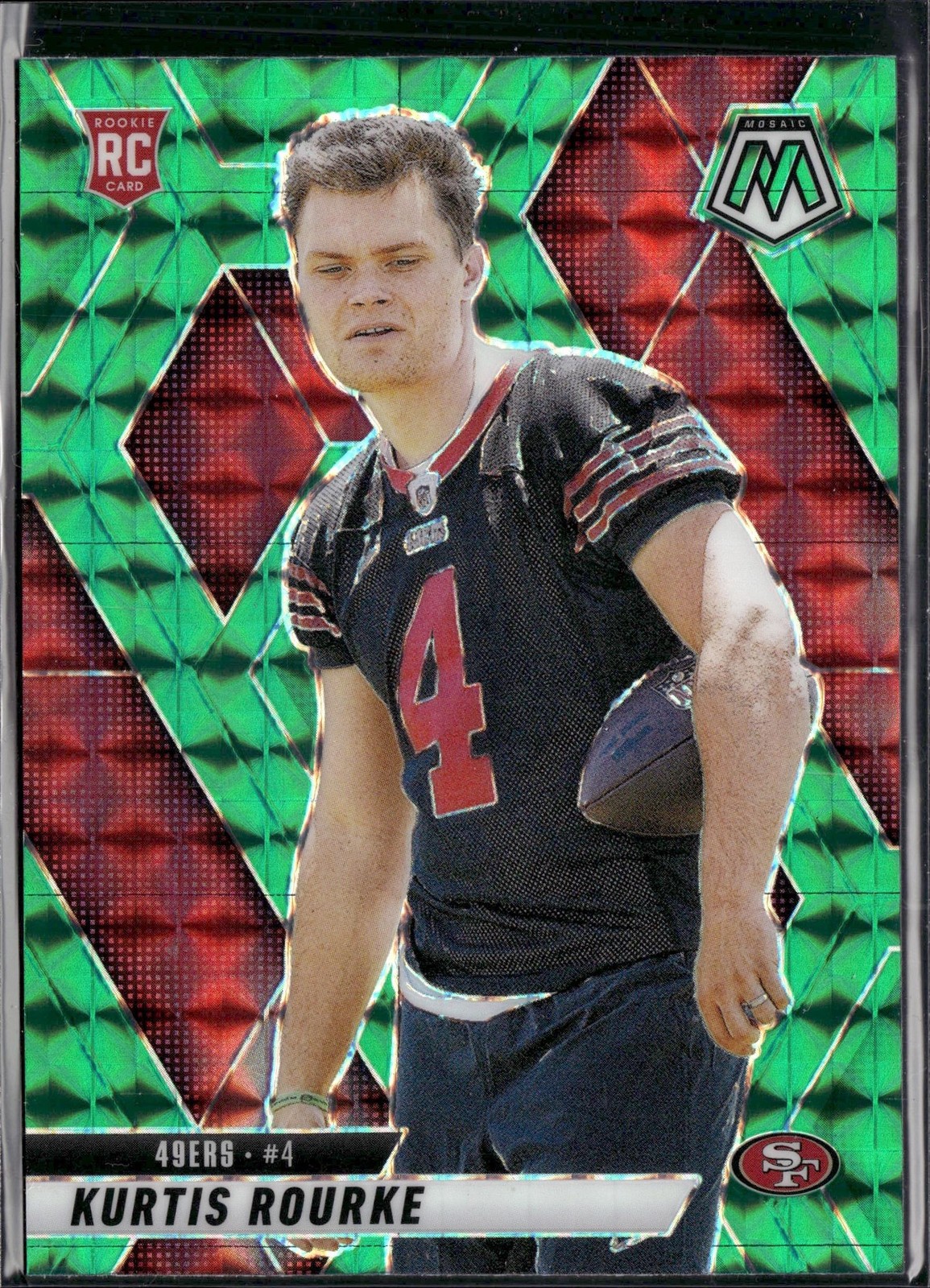 2025 Panini Mosaic #368 Kurtis Rourke Mosaic Green