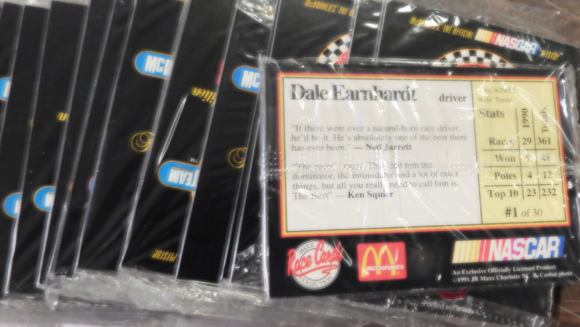 NASCAR 1991 Maxx Race Cards McDonalds All Star Race TeamSet 30 Sealed Packs-1-30
