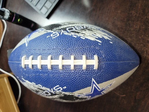 Vintage NFL Dallas Cowboys Hutch Rubber Football Tip to Tip 10.5 inch Greatshape