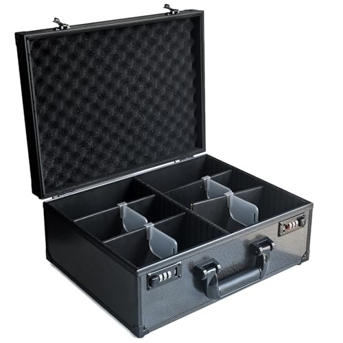 Toploader Card Storage Box for 3’’ X 4’’ 35pt Rigid Cards, Combination Lock Stor