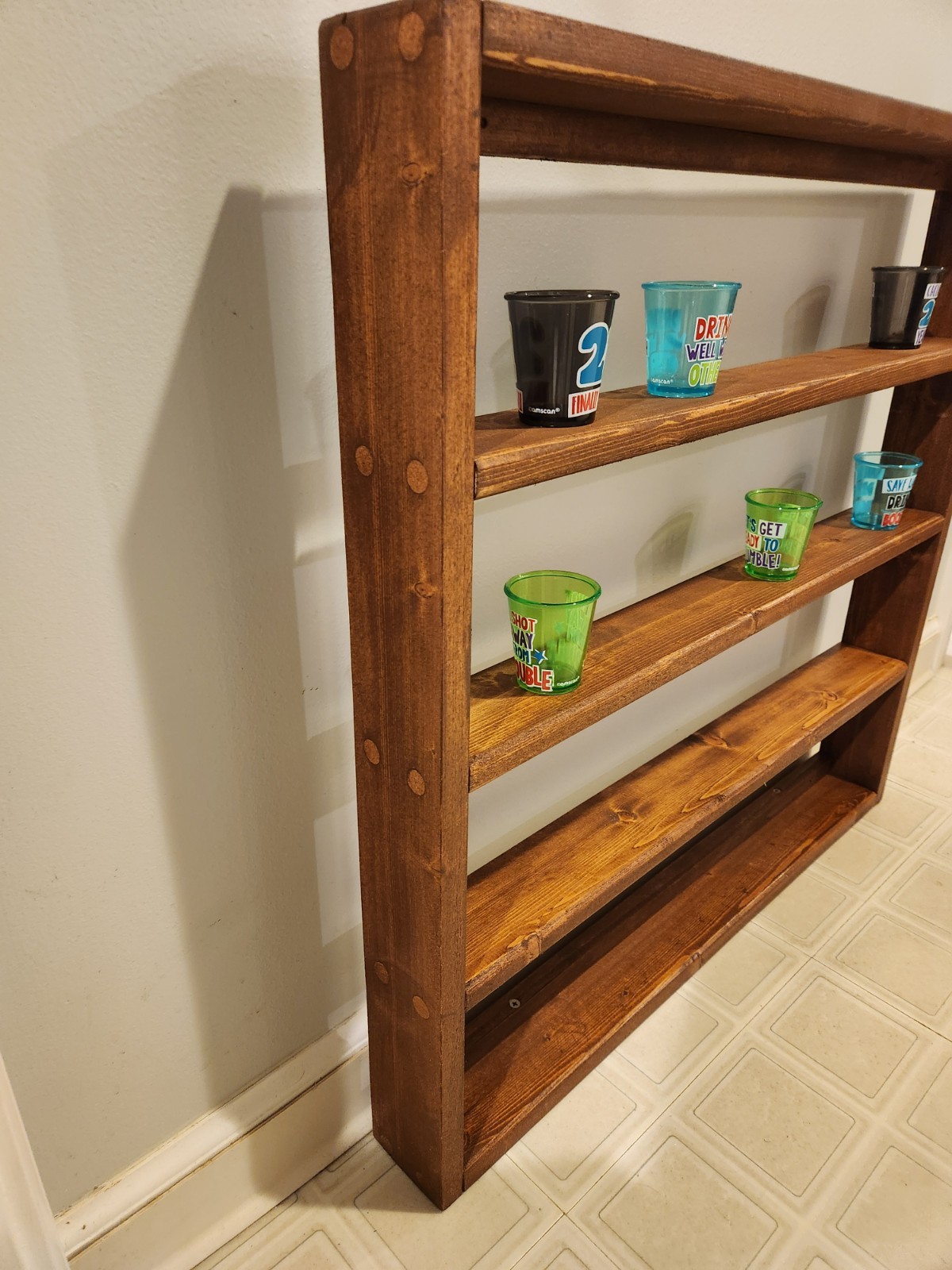 Sports Card Display Collectable Shelf Solid Pine Wood Shelves and Frame Const.