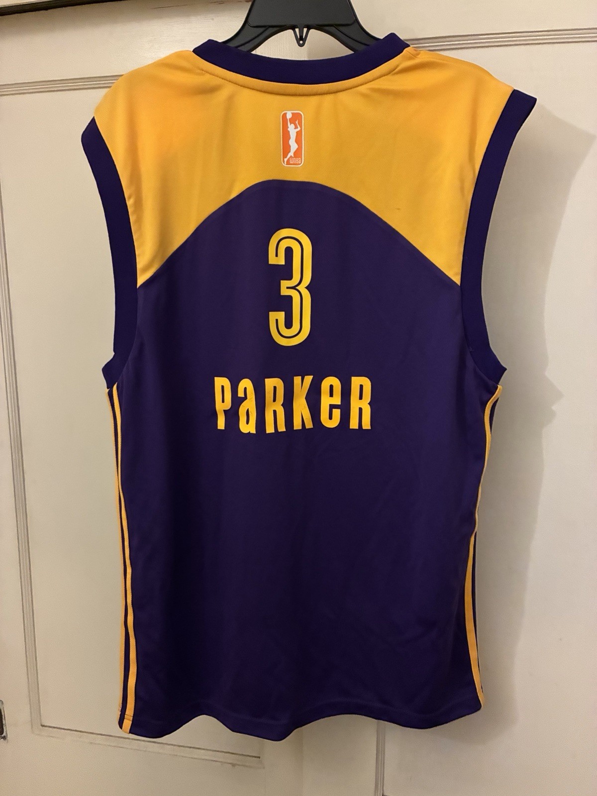 adidas Candace Parker #3 Los Angeles Sparks WNBA Jersey Men’s Medium Purple Gold
