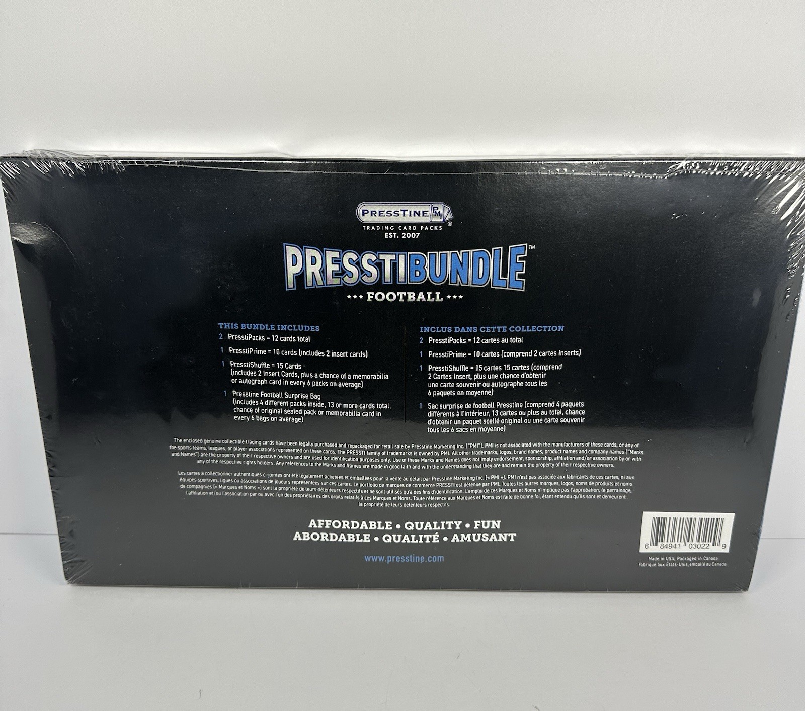 Presstine PresstiBundle Football 2021 NFL Trading Card 5-Pack Bundle 50 Cards