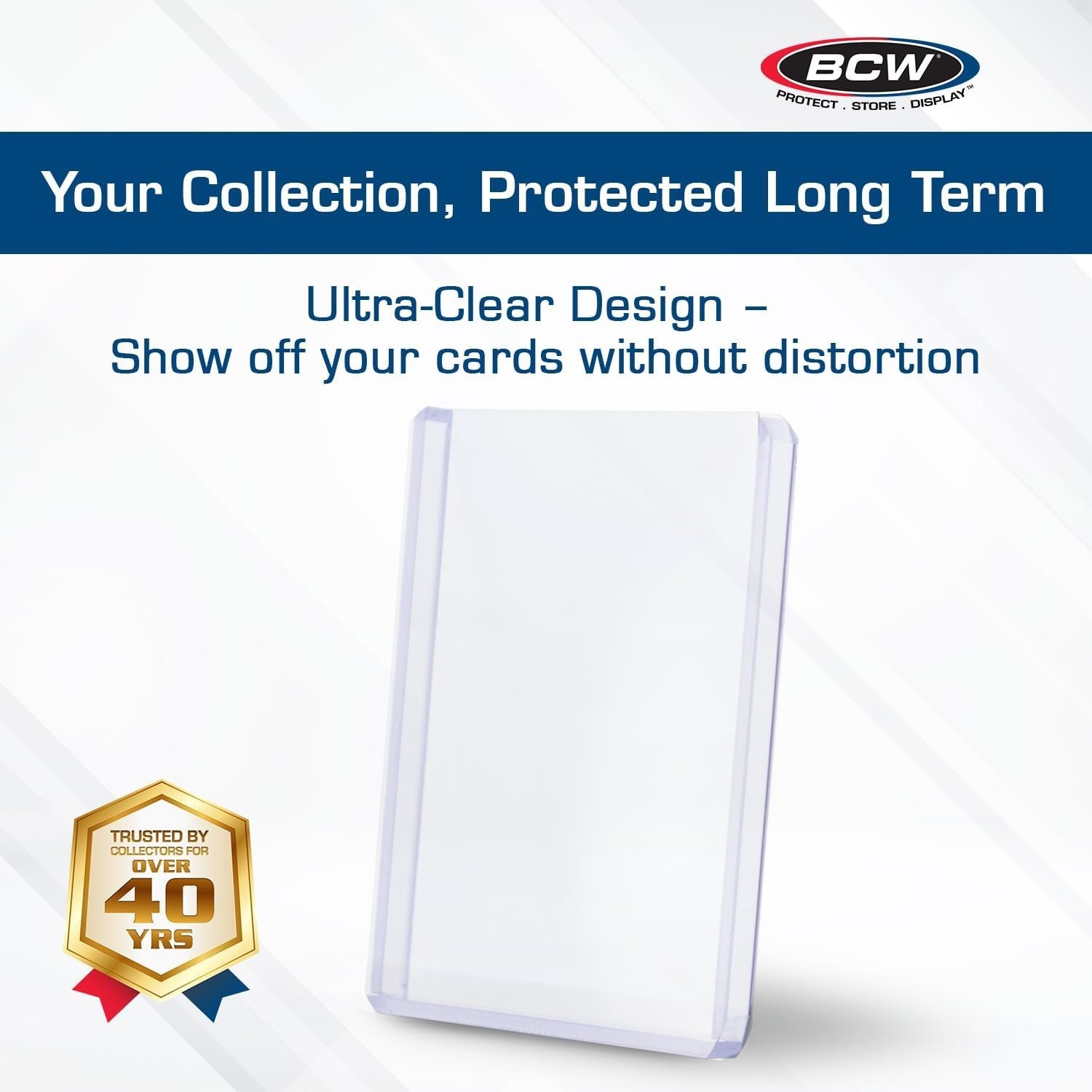 10 Thick Card Topload Holders 240Pt. 3×4 Rigid Clear Jersey Storage New By BCW