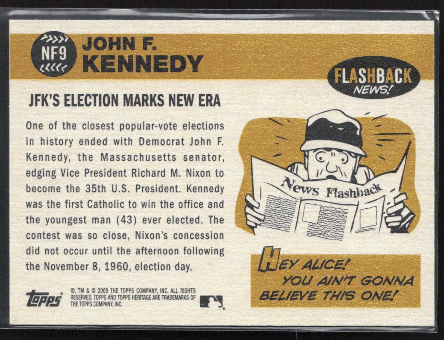 John F. Kennedy 2009 Topps Heritage News Flashbacks #NF9 N/A