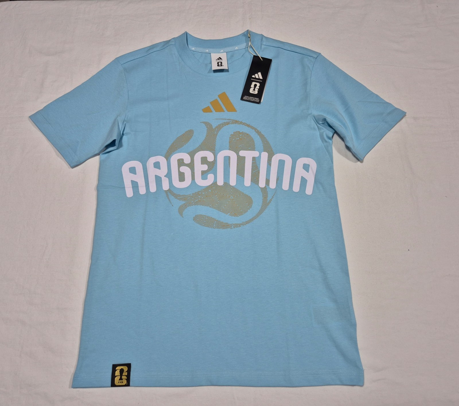 Adidas Argentina National Team T-Shirt Youth 13-14 Y Blue 2026 World Cup