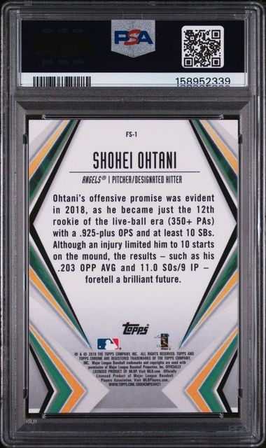 2019 SHOHEI OHTANI Topps Chrome Future Stars #FS-1 PSA 9 Angels Dodgers NEW SLAB