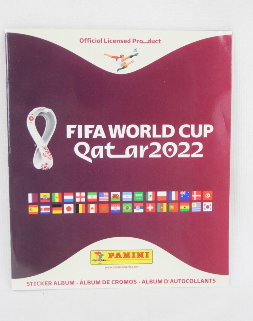 Panini Fifa World Cup Qatar 2022 Official Sticker Album w/ 10 Stickers