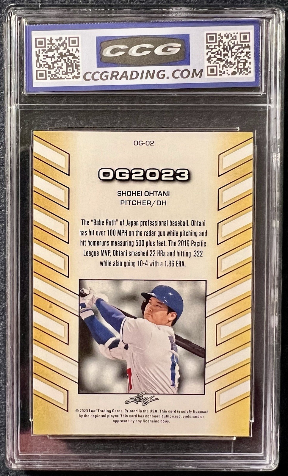 2023 Leaf Superstar🌟Shohei Ohtani🌟 #OG-02 Graded Gem Mint 10 🔥🔥🔥