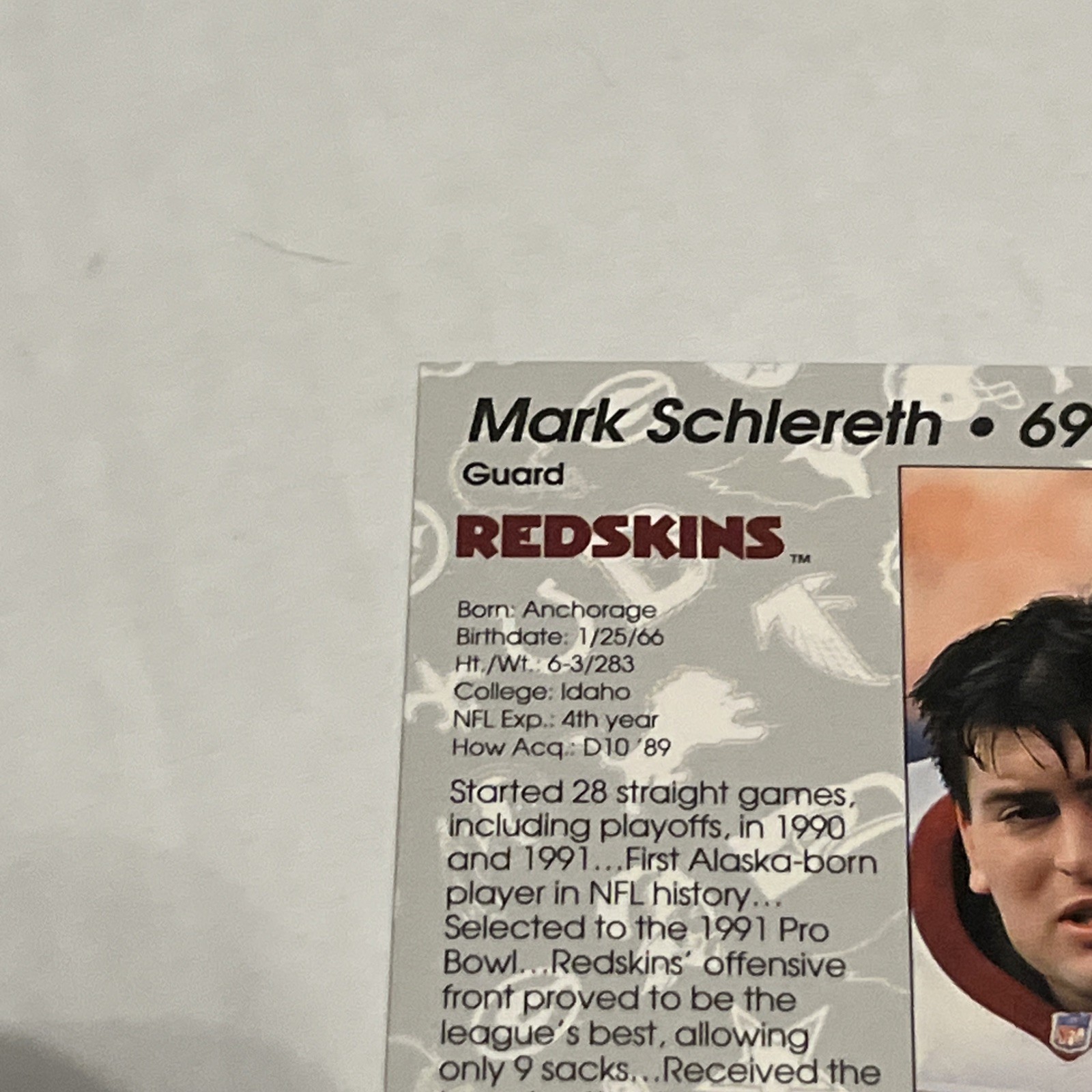 1992 Pro Set – Pro Bowl Mark Schlereth #679 (RC) Resksins Rookie Broncos Guard