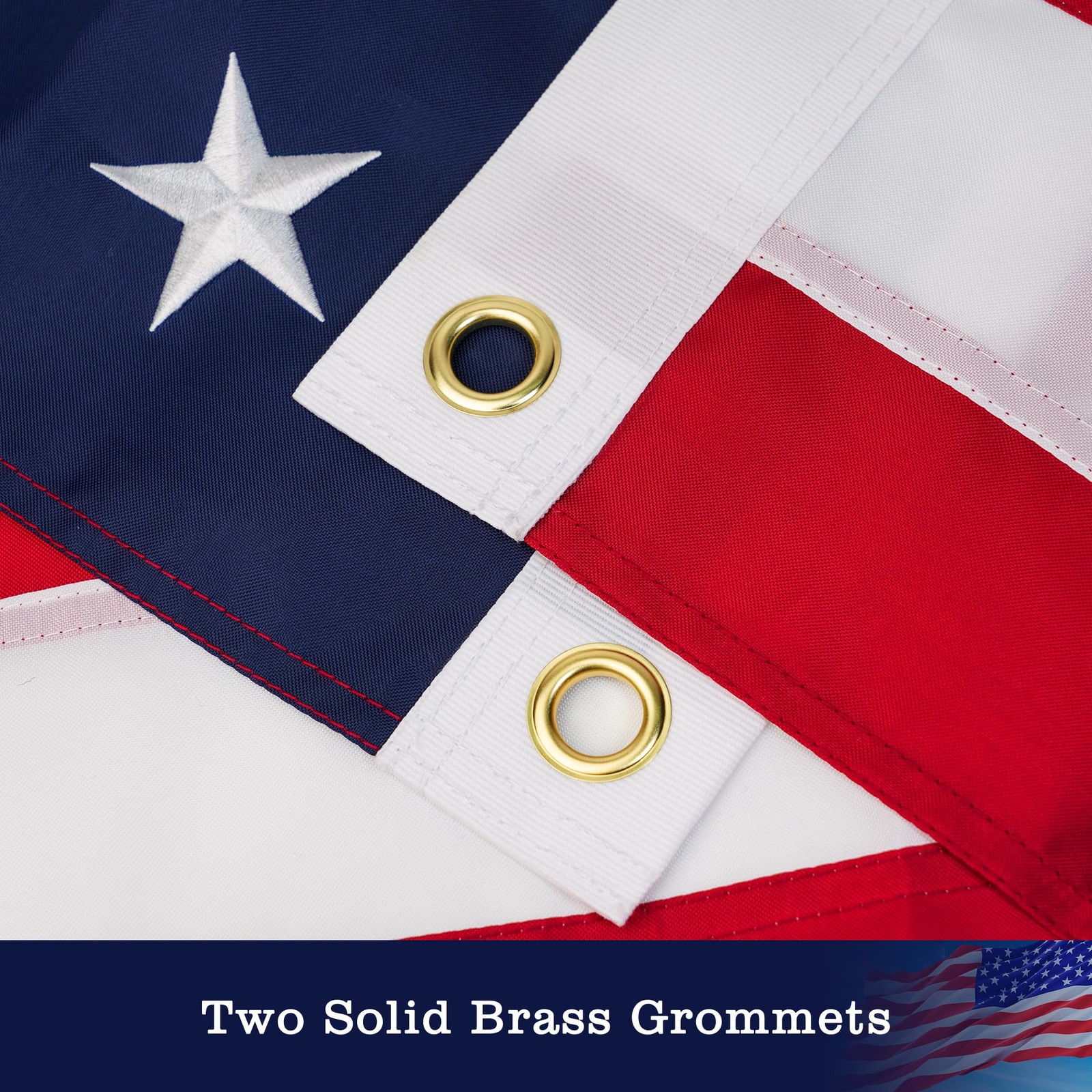 American Flags 30 inches by 48 inches, Red/Blue/White-2.5 x 4ft(Polyester)