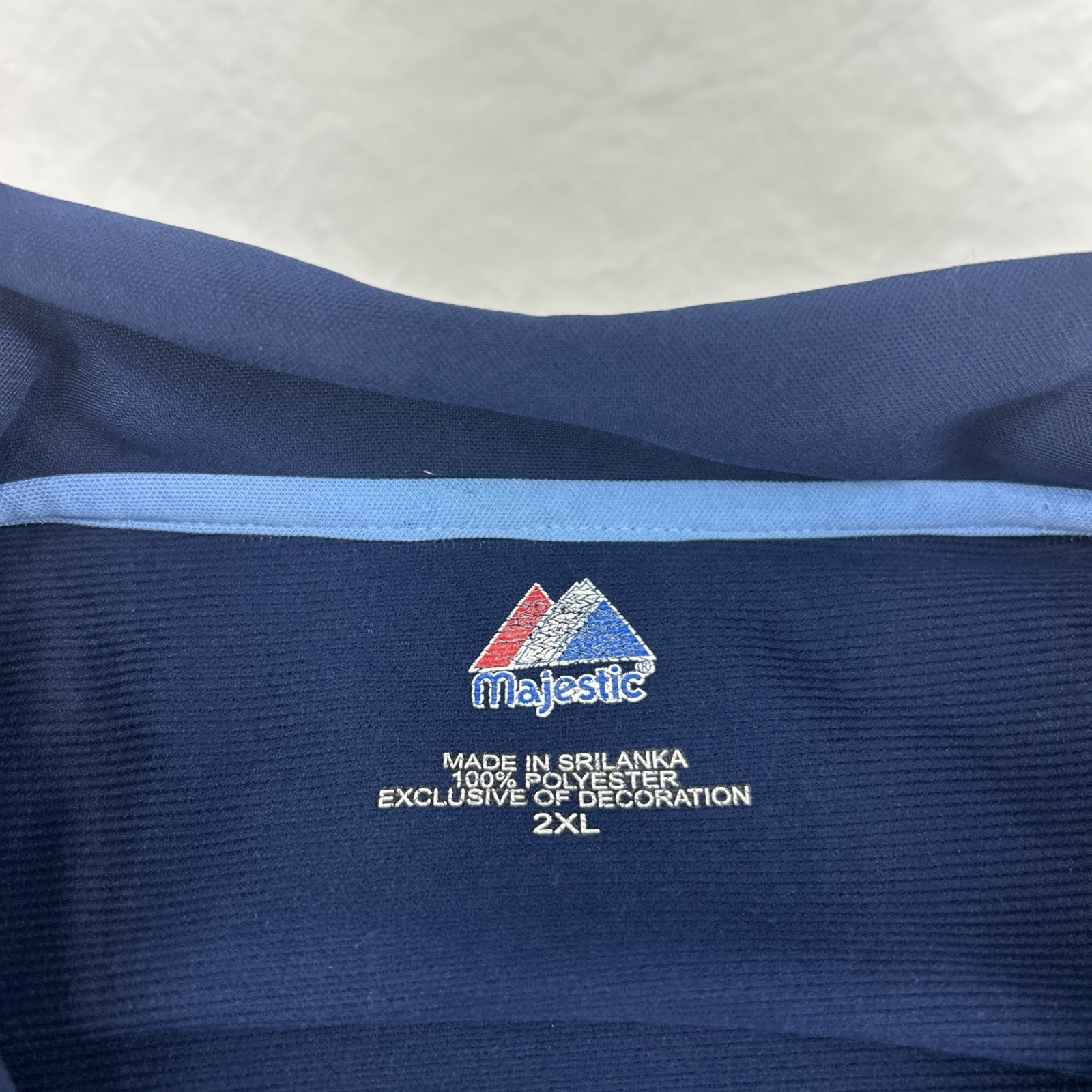 Majestic MLB Tampa Bay Rays Polo Shirt – Men’s size 2XLarge – see details