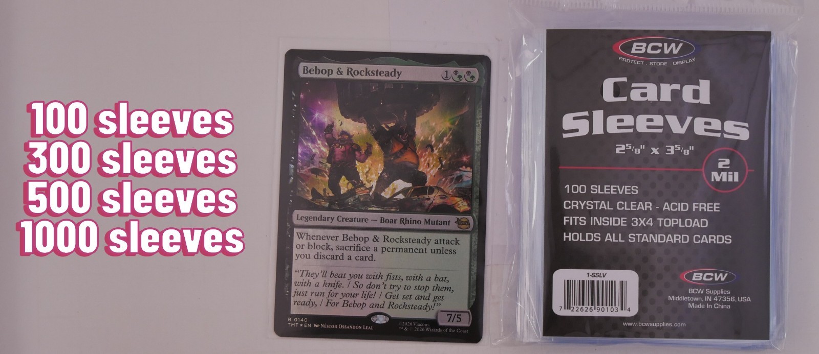 BCW Penny Card Sleeves 2-5/8″ x 3-5/8″ Standard Trading Card Sleeves 2 Mil (100-